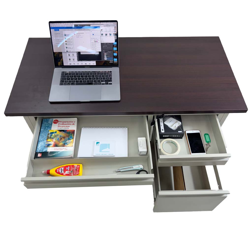Escritorio de Oficina 3 Gavetas OM-9100 Beige - imagen 5