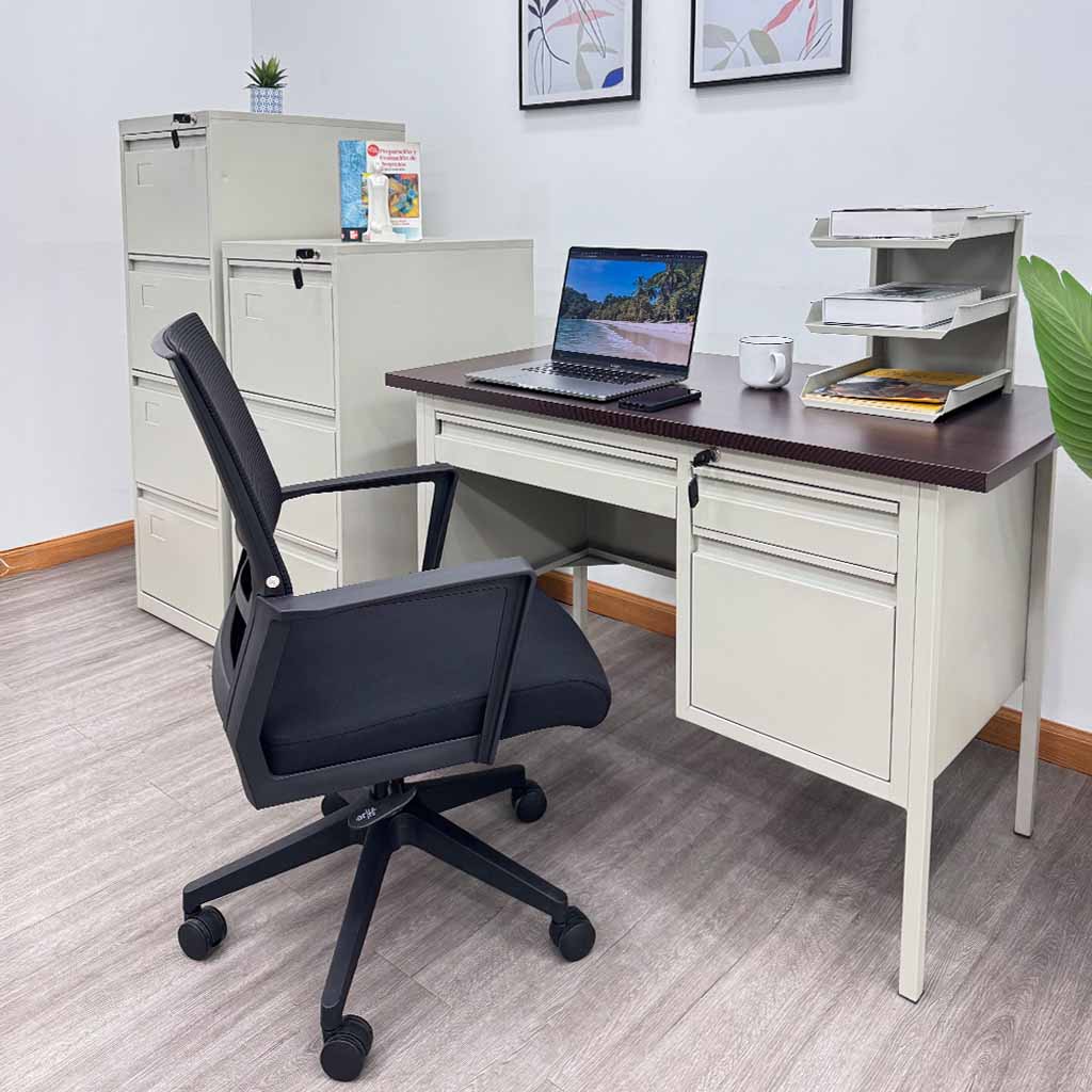 Escritorio de Oficina 3 Gavetas OM-9100 Beige