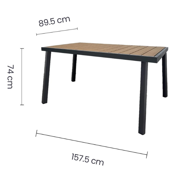 Comedor Terraza Jardín 6 Sillas Aluminio Tokoa EX-7183 - imagen 3