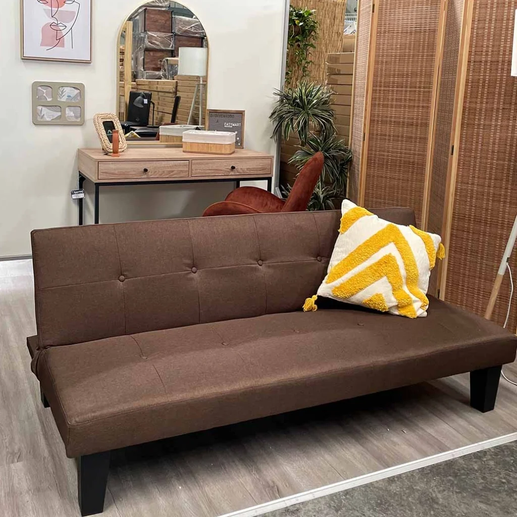 Sofá Cama de Lino Tokoa SA-4294  Café
