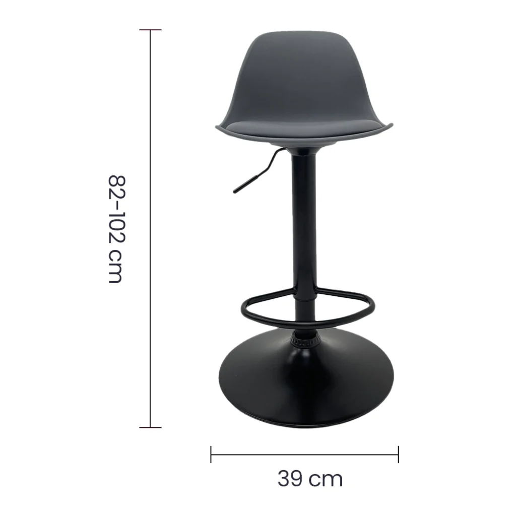 Silla de Bar Desayunador Giratoria AC-583 Gris - imagen 3