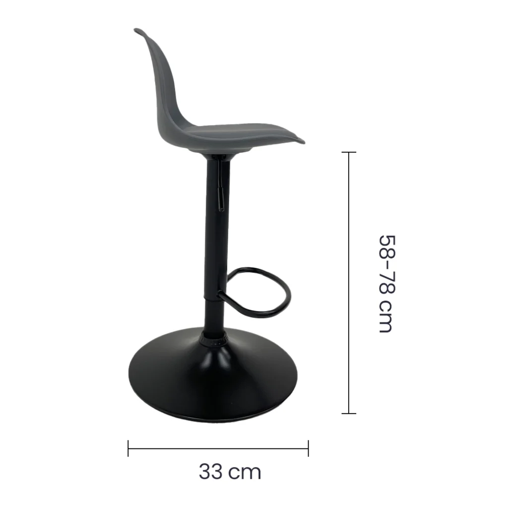 Silla de Bar Desayunador Giratoria AC-583 Gris - imagen 4