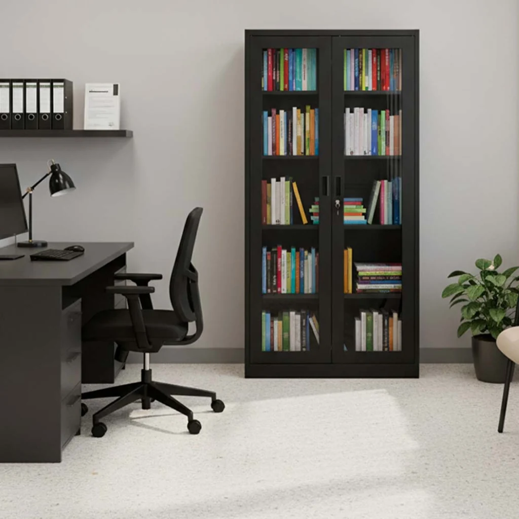 Armario 2 Puertas de Vidrio Negro Tokoa OM-9076 - imagen 6