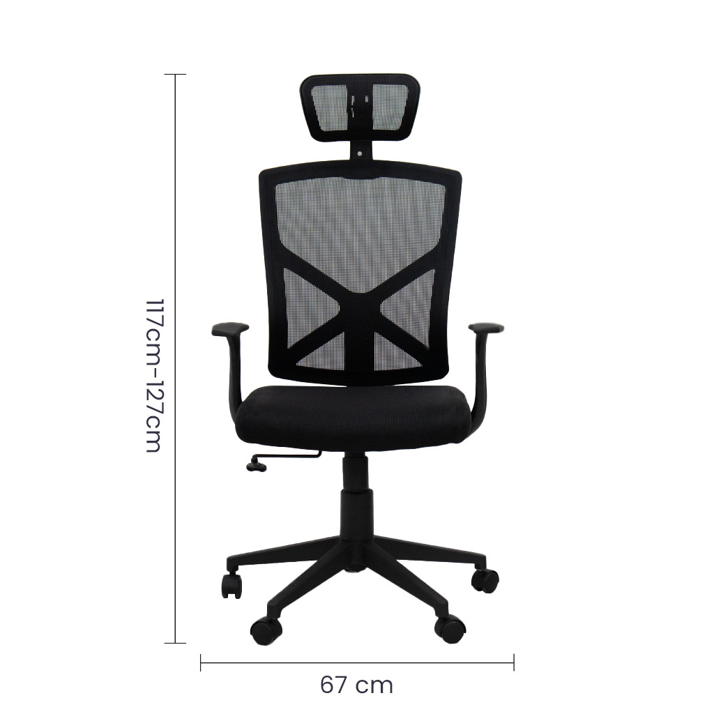 Silla Semi-Ejecutiva Ergonómica Tokoa OS-2160 Malla Negra - imagen 4