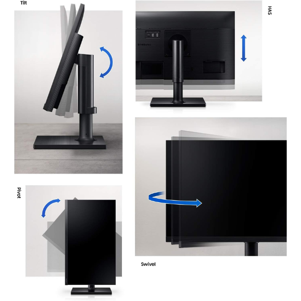 Monitor Samsung Base Ajustable 24 Pulgadas Full HD LF24T454FQNXGO - imagen 4