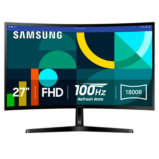 Monitor Curvo Samsung 27" Essential S3 100Hz FHD LS27D366GANXZA - imagen 8