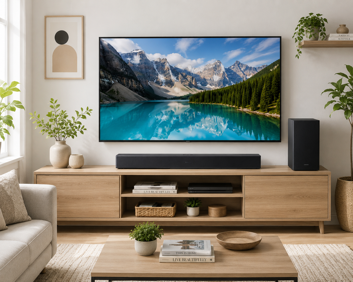 Barra De Sonido Samsung  2.1 Subwoofer Negro HW-B450F - imagen 1