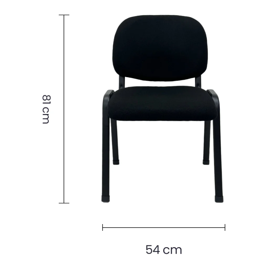 Silla de Espera  para Oficina OS-2184 Tela Negra - imagen 7