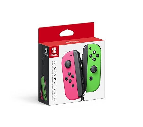 Controles Joy-Con Nintendo Switch Verde Rosa Neón HAC-A-JAHAA