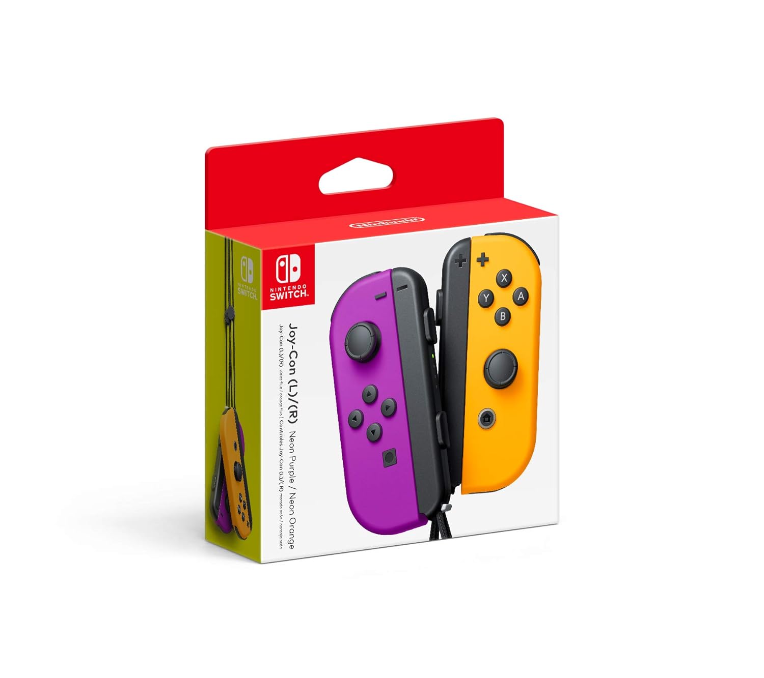 Controles Joy-Con Nintendo Switch HAC-A-JAQAA Morado Naranja