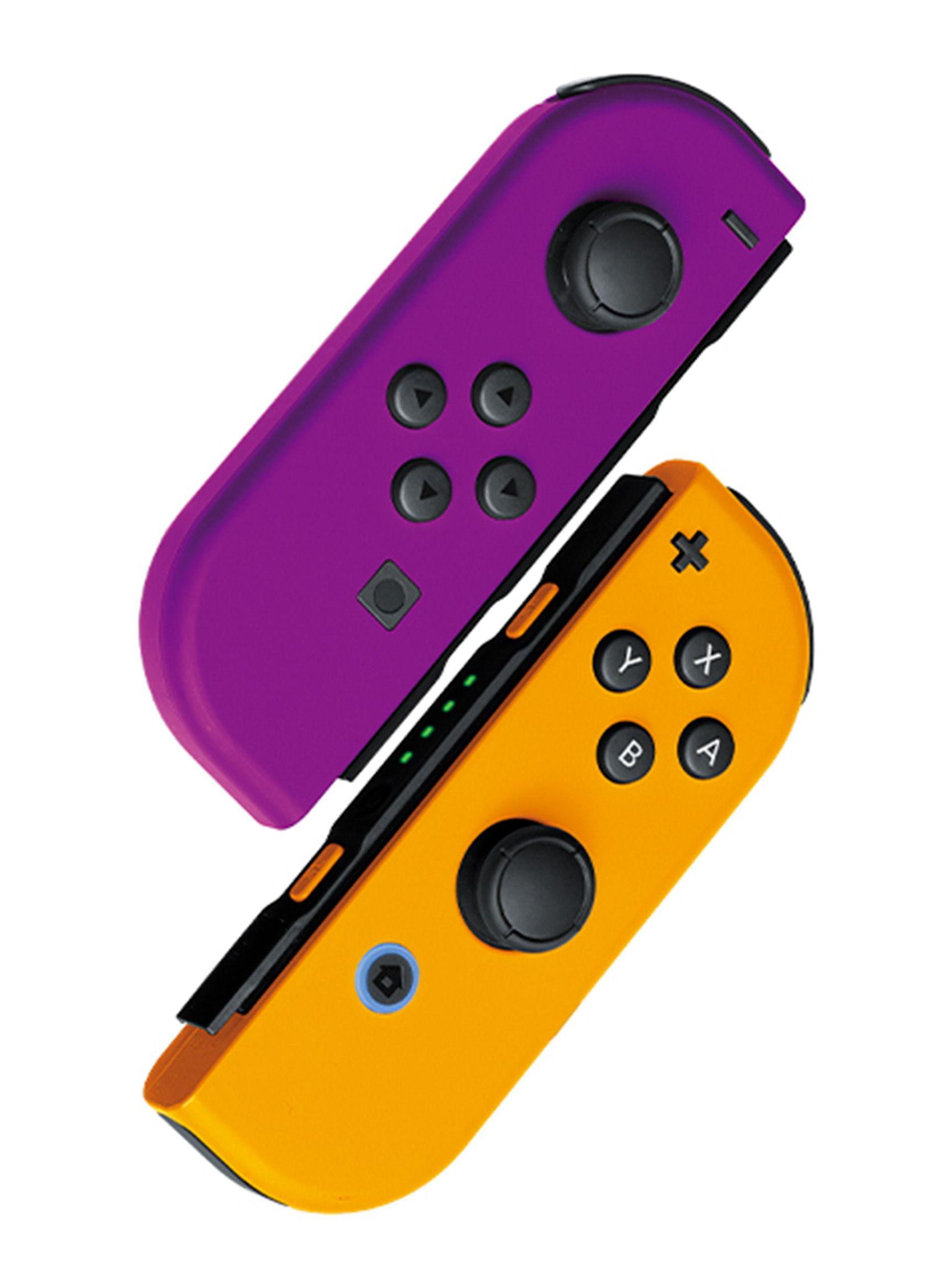 Controles Joy-Con Nintendo Switch  HAC-A-JAQAA Morado Naranja - imagen 4
