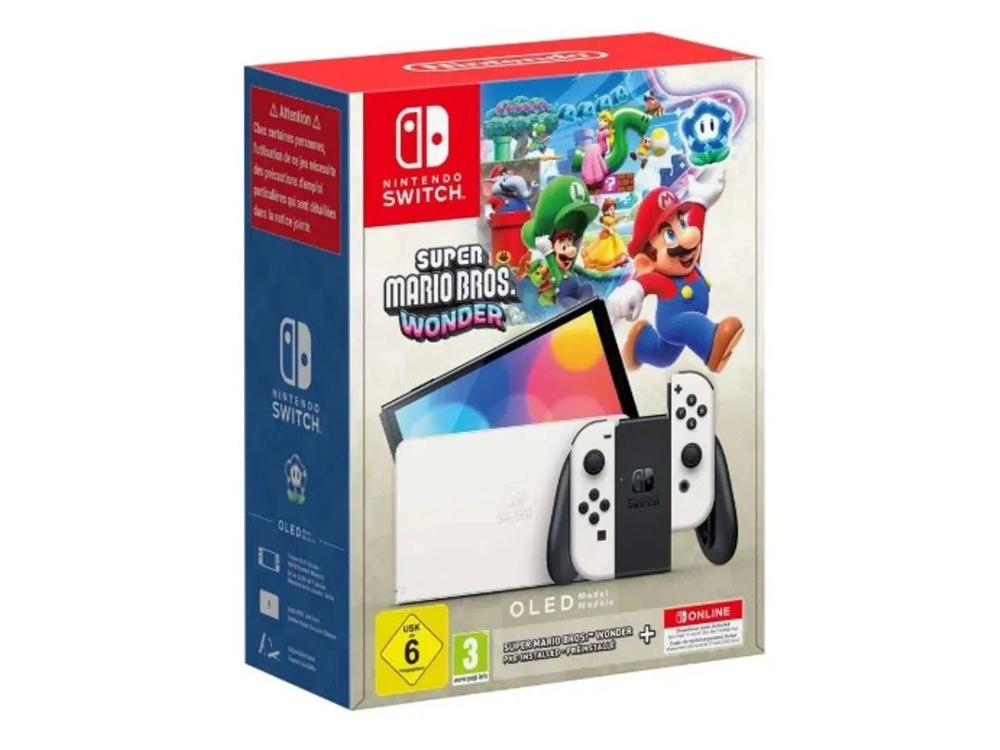 Consola Nintendo Switch OLED  64GB con Super Mario Bros HRG-S-KAASD Blanca