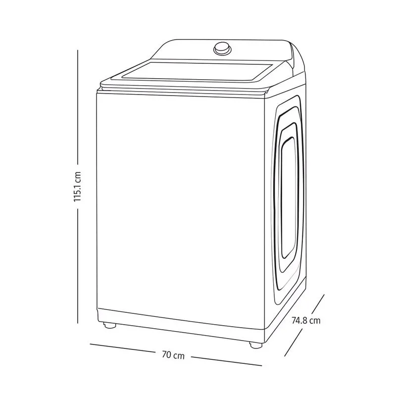 Lavadora Samsung 28 Kg Carga Superoir Inverter WA28B8375GV/AX Negro - imagen 9