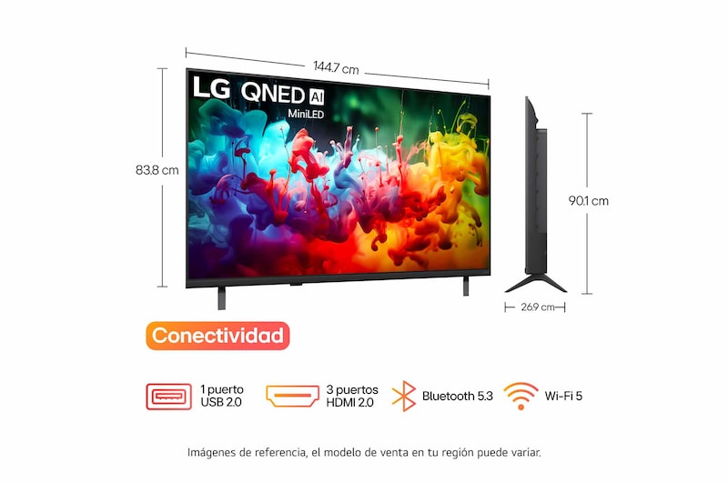 Pantalla LG 65" Smart TV 4K QNED70, 65QNED70BSA - imagen 6
