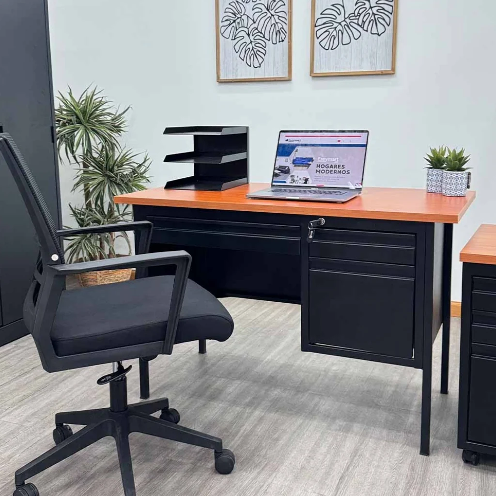 Escritorio de Oficina con 3 Gavetas OM-9057 Negro