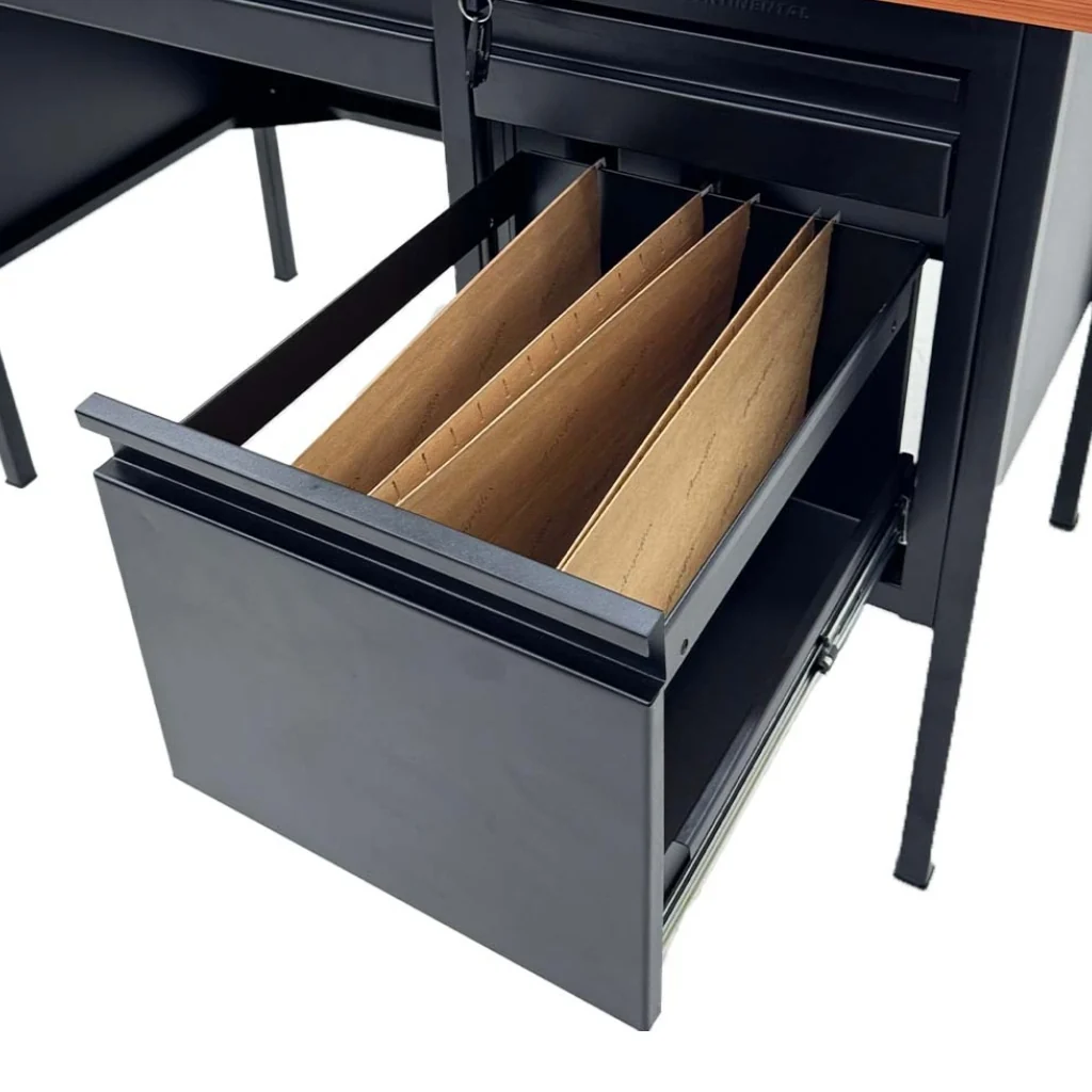 Escritorio de Oficina con 3 Gavetas OM-9057 Negro - imagen 4