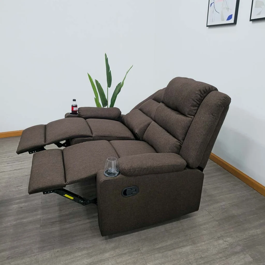 Sofá Doble Reclinable Tokoa SA-4364 Lino Café - imagen 2