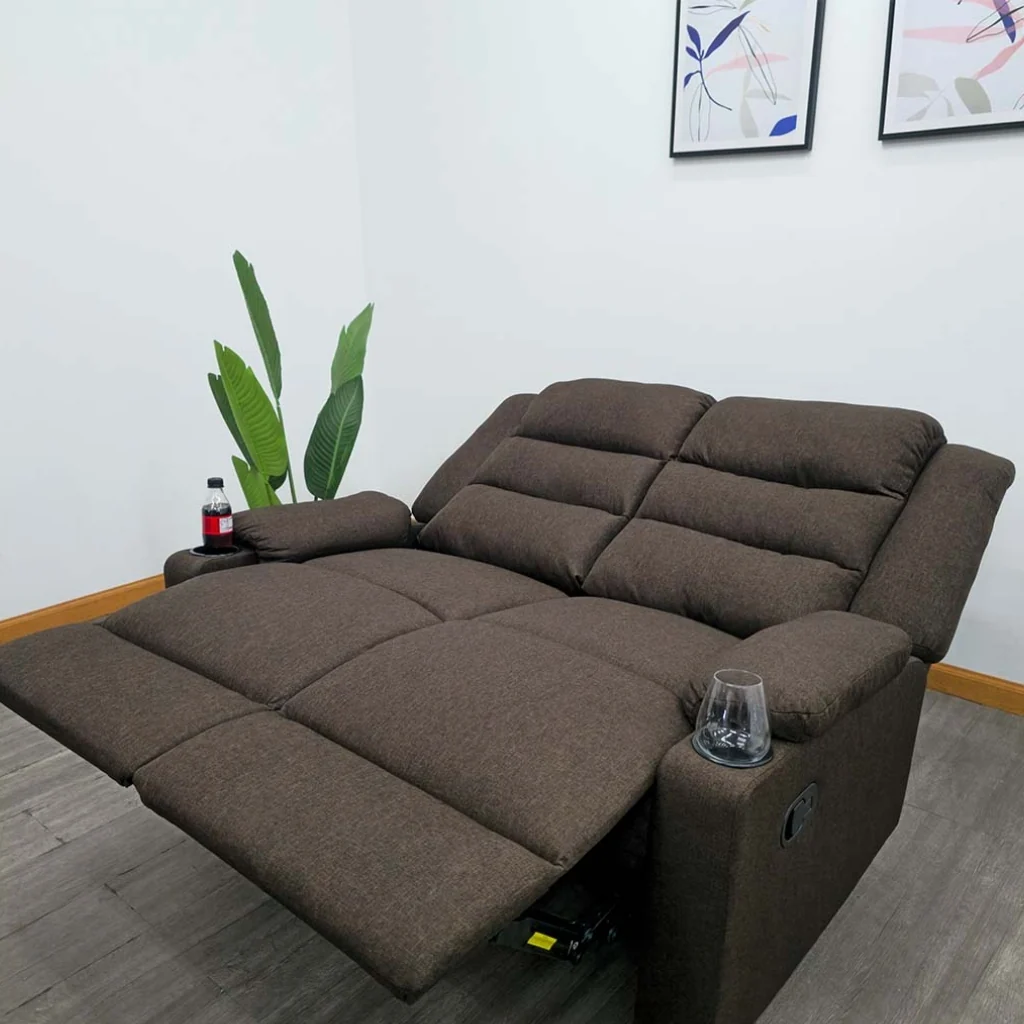 Sofá Doble Reclinable Tokoa SA-4364 Lino Café - imagen 3