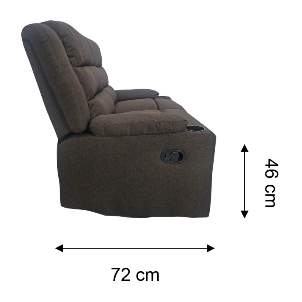 Sofá Doble Reclinable Tokoa SA-4364 Lino Café - imagen 4