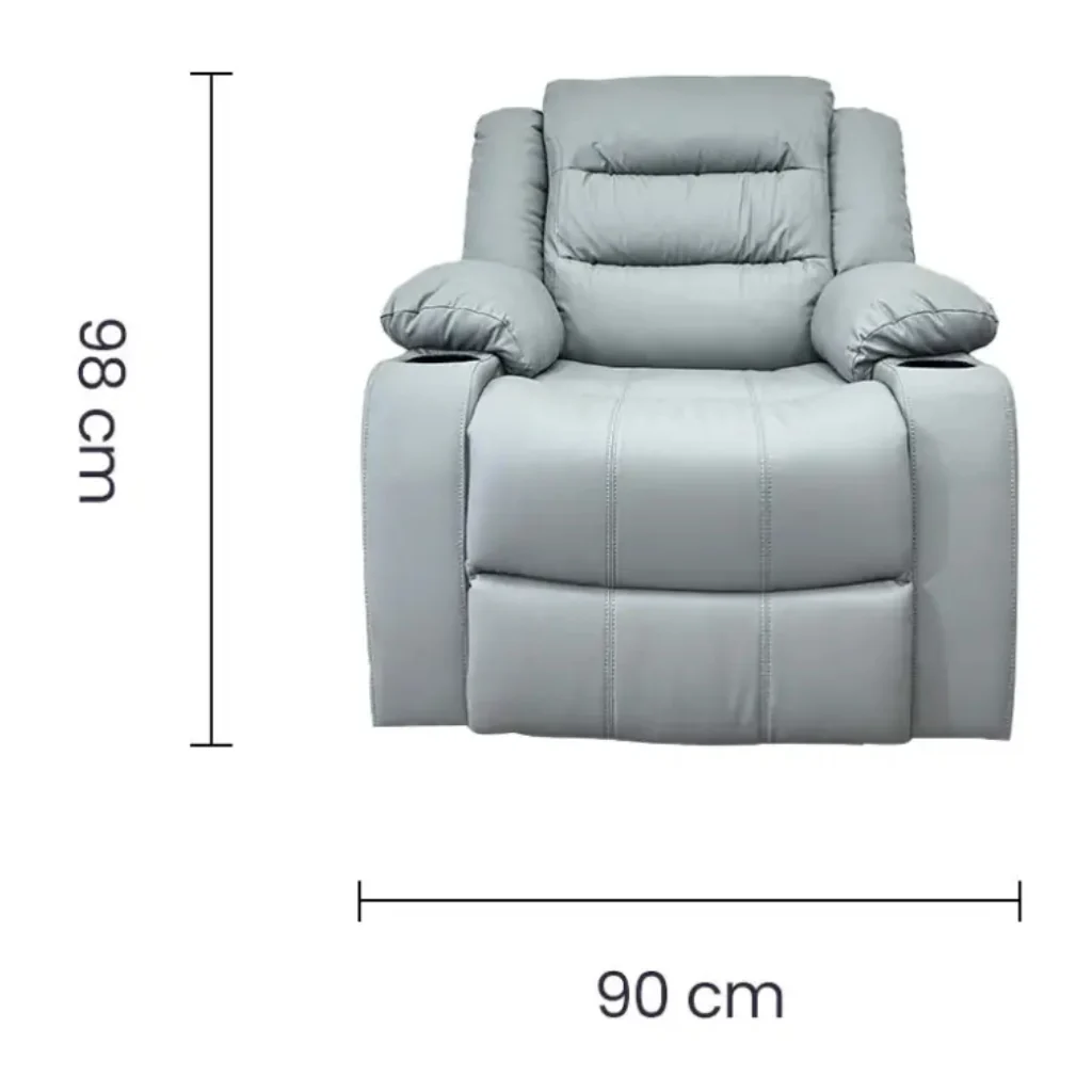Sillón Reclinable Tokoa Vinilo SA-4343 Gris - imagen 4