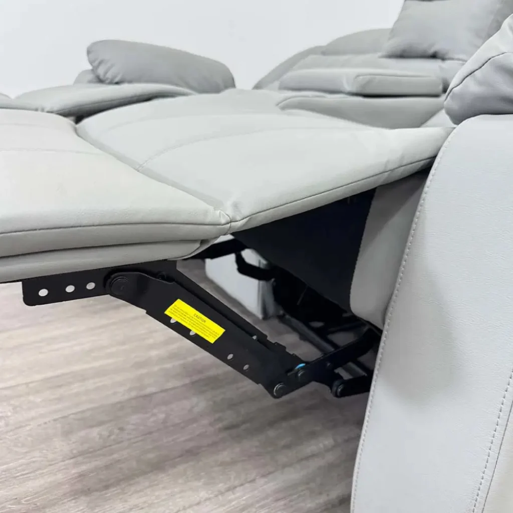 Sofá Doble Reclinable Tokoa Vinilo Antirayaduras SA-4342 Gris - imagen 6