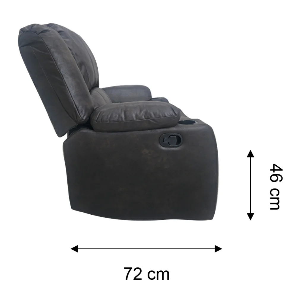 Sillón Reclinable Tokoa Microcuero SA-4368 Café - imagen 4