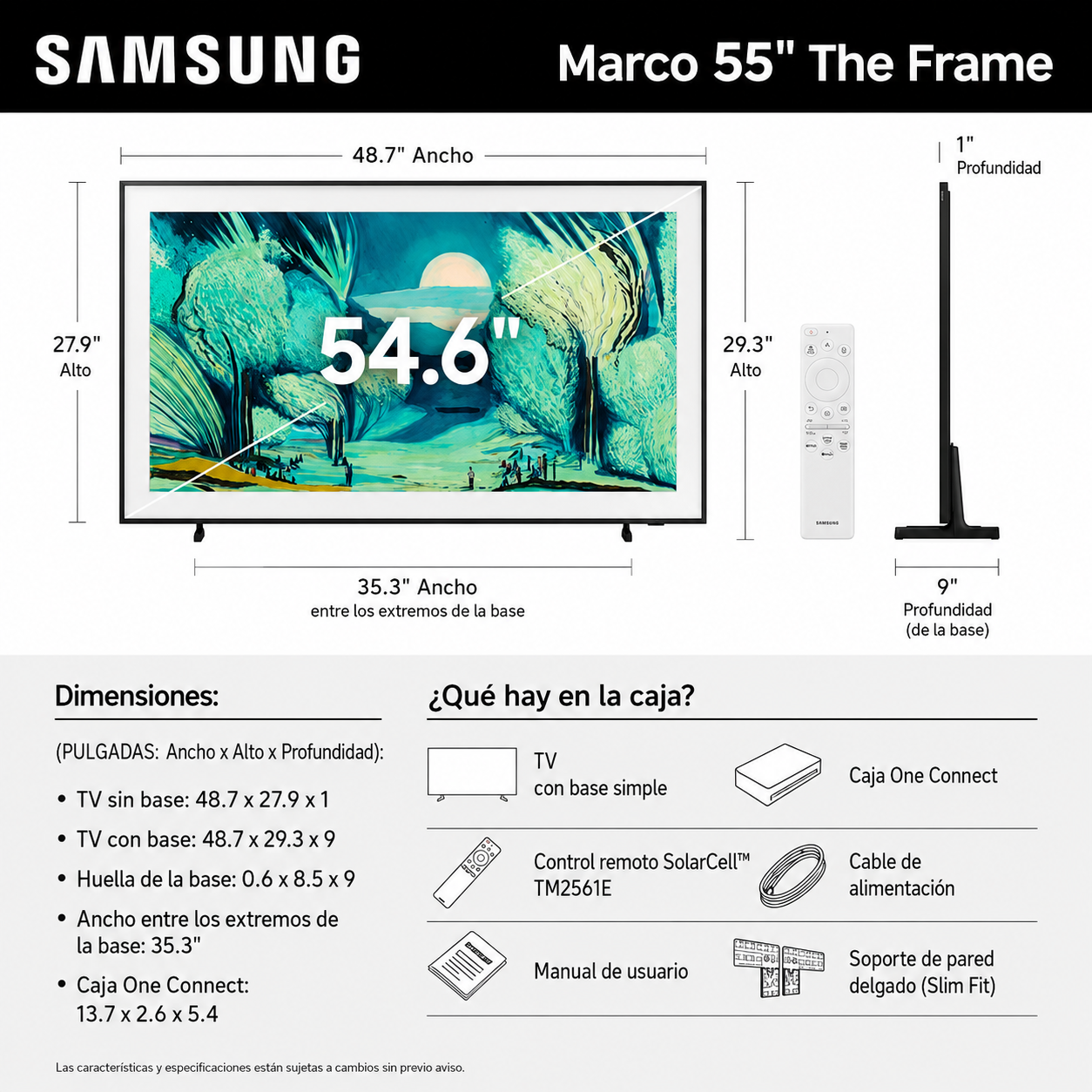 Pantalla Smart TV Samsung 55" QLED The Frame LS03F QN55LS03FAPXPA - imagen 11