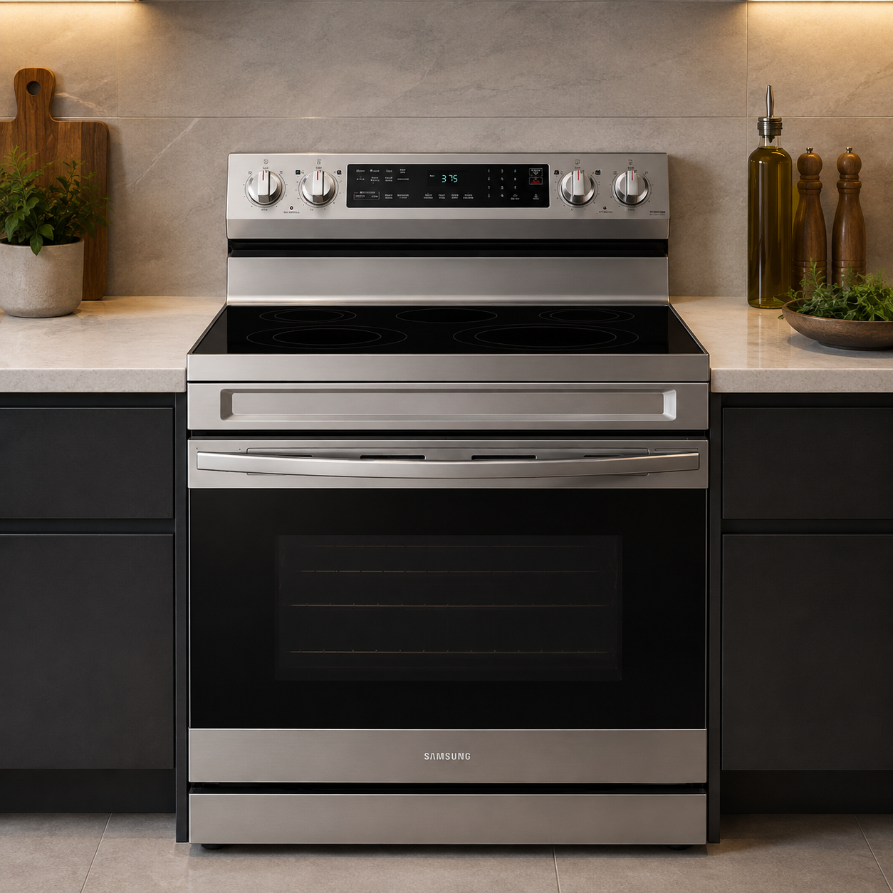 Cocina Eléctrica Samsung 30" 5 Quemadores NE63F6311SR/AP Plateado - imagen 1