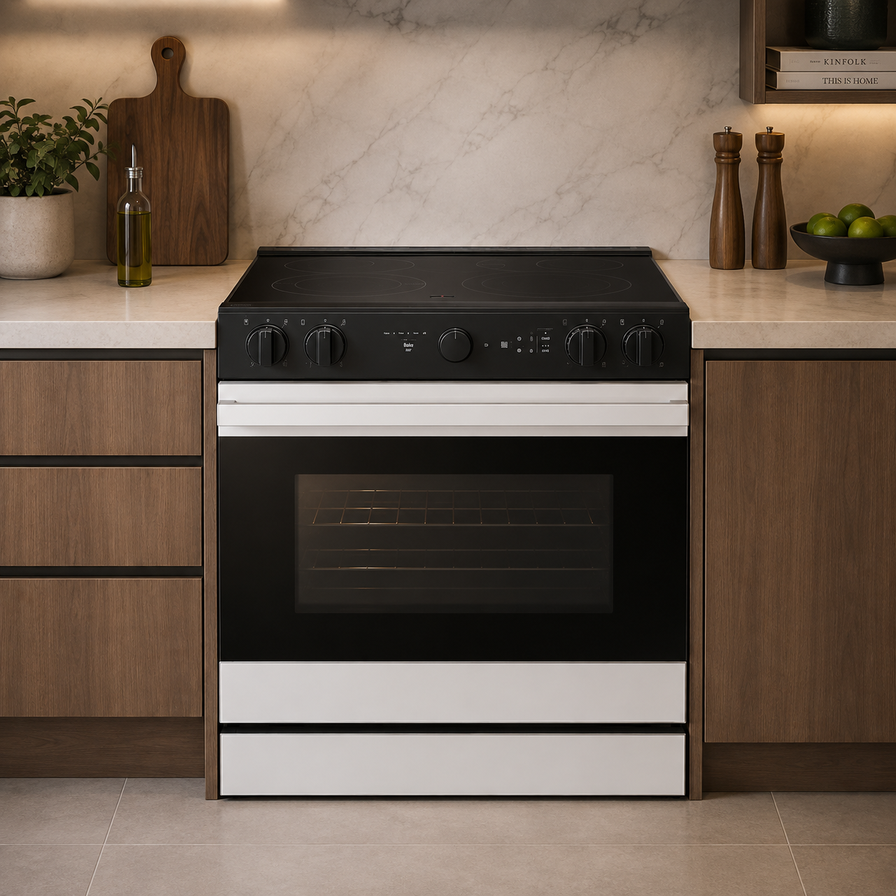 Cocina Eléctrica  Samsung Empotrable 30" 6.3 Pies NSE6DB870012AA Blanca - imagen 1