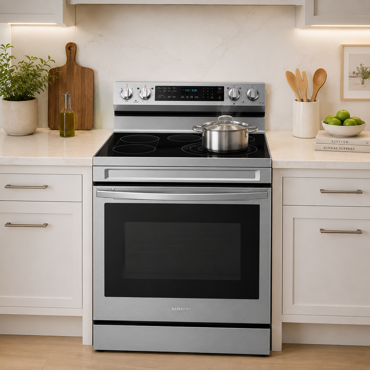 Cocina Eléctrica 30" 5 Quemadores Wifi Silver NE63F6711SR/AP - imagen 1