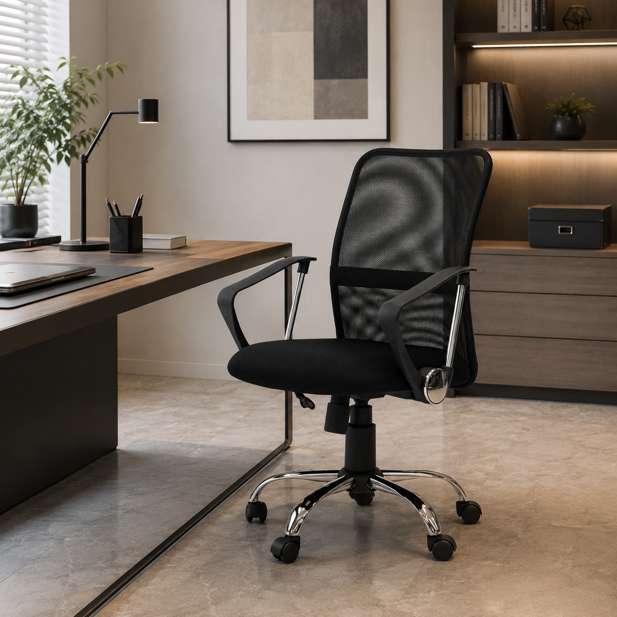 Silla de Oficina Semi-Ejecutiva Tokoa OS-DT385 Negra