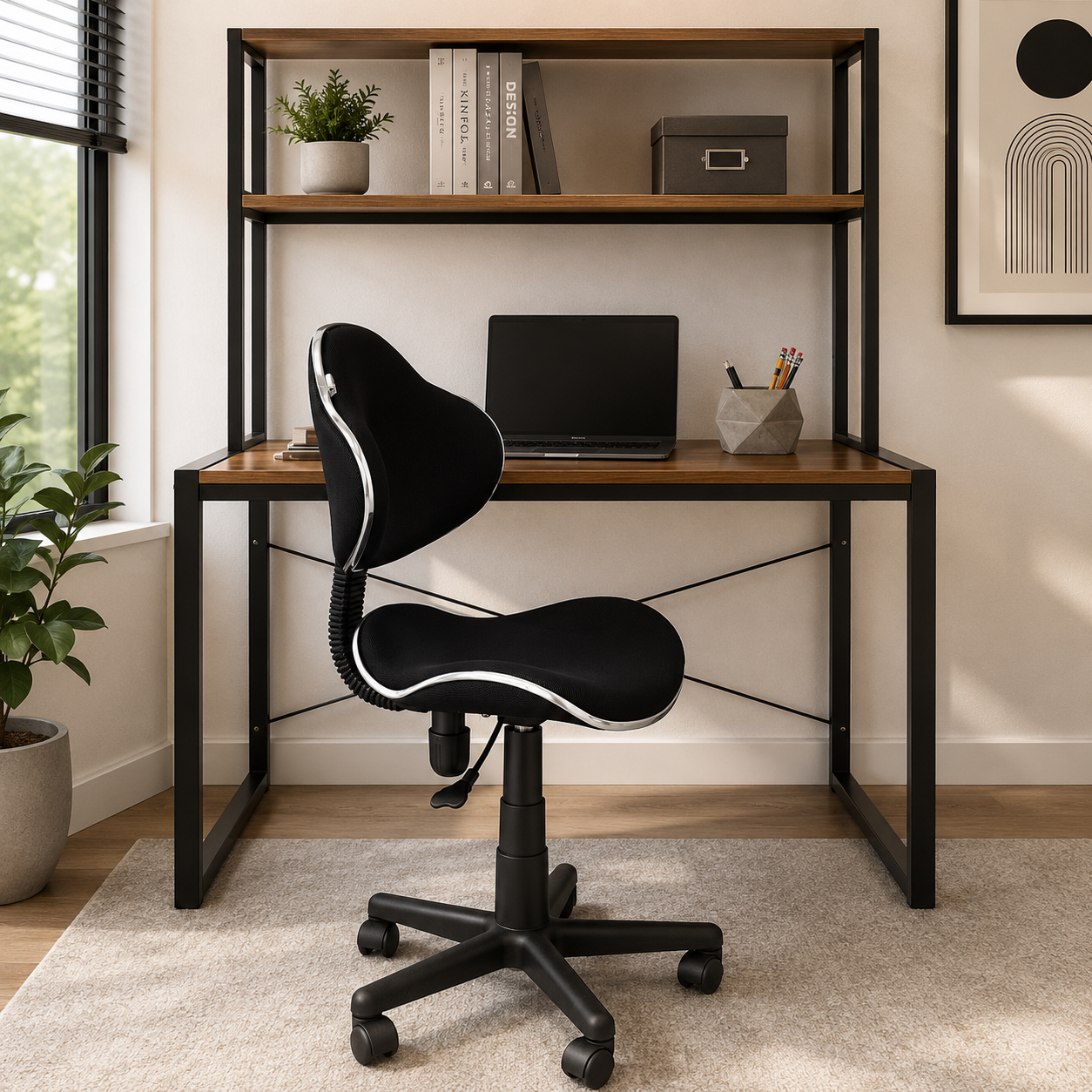 Silla de Oficina Ergonómica Tokoa OS-1602 Malla Negra