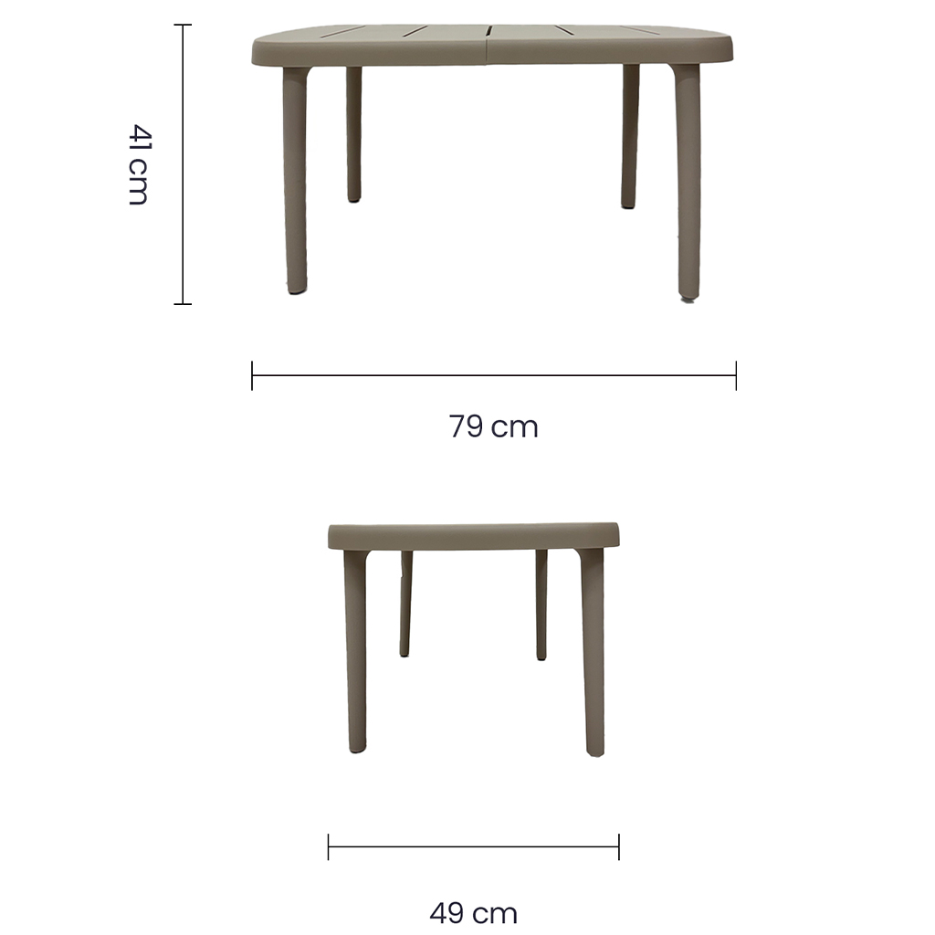Juego de Sillas Plástico Tokoa 4 Piezas /Mesa EX-7181 Taupe - imagen 5