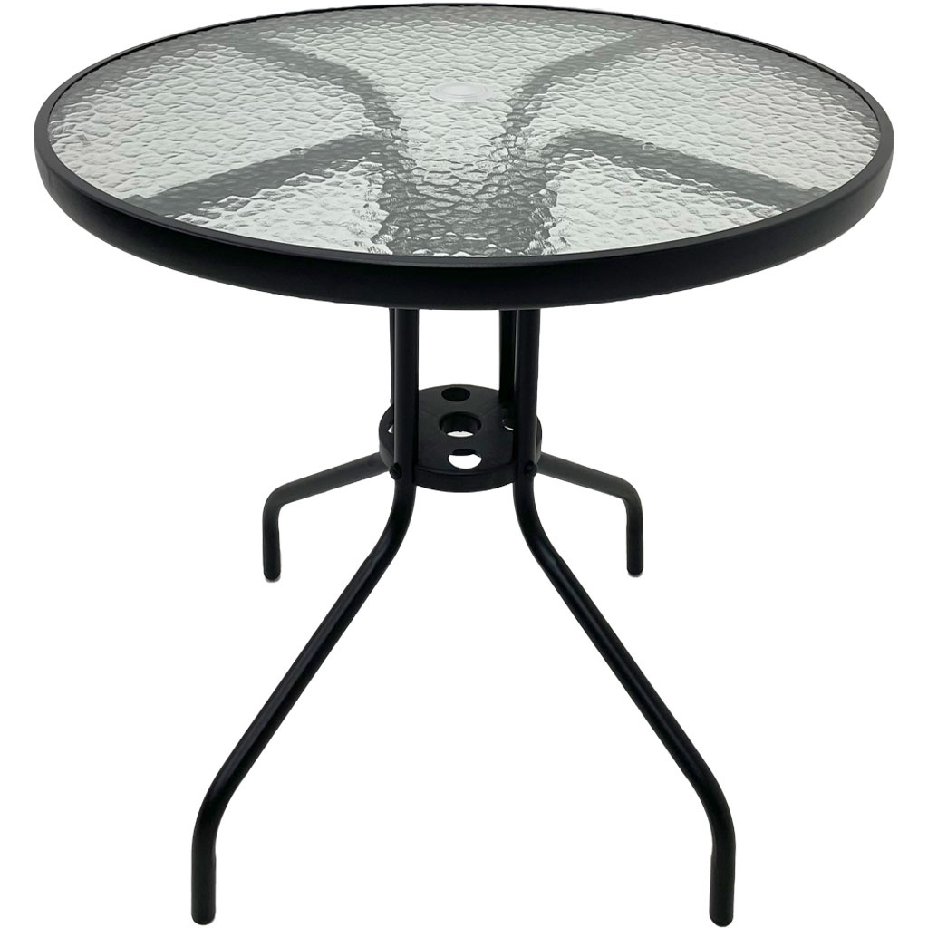 Mesa Redonda Tokoa Vidrio 80x70 cm EX-7146 Negra - imagen 2