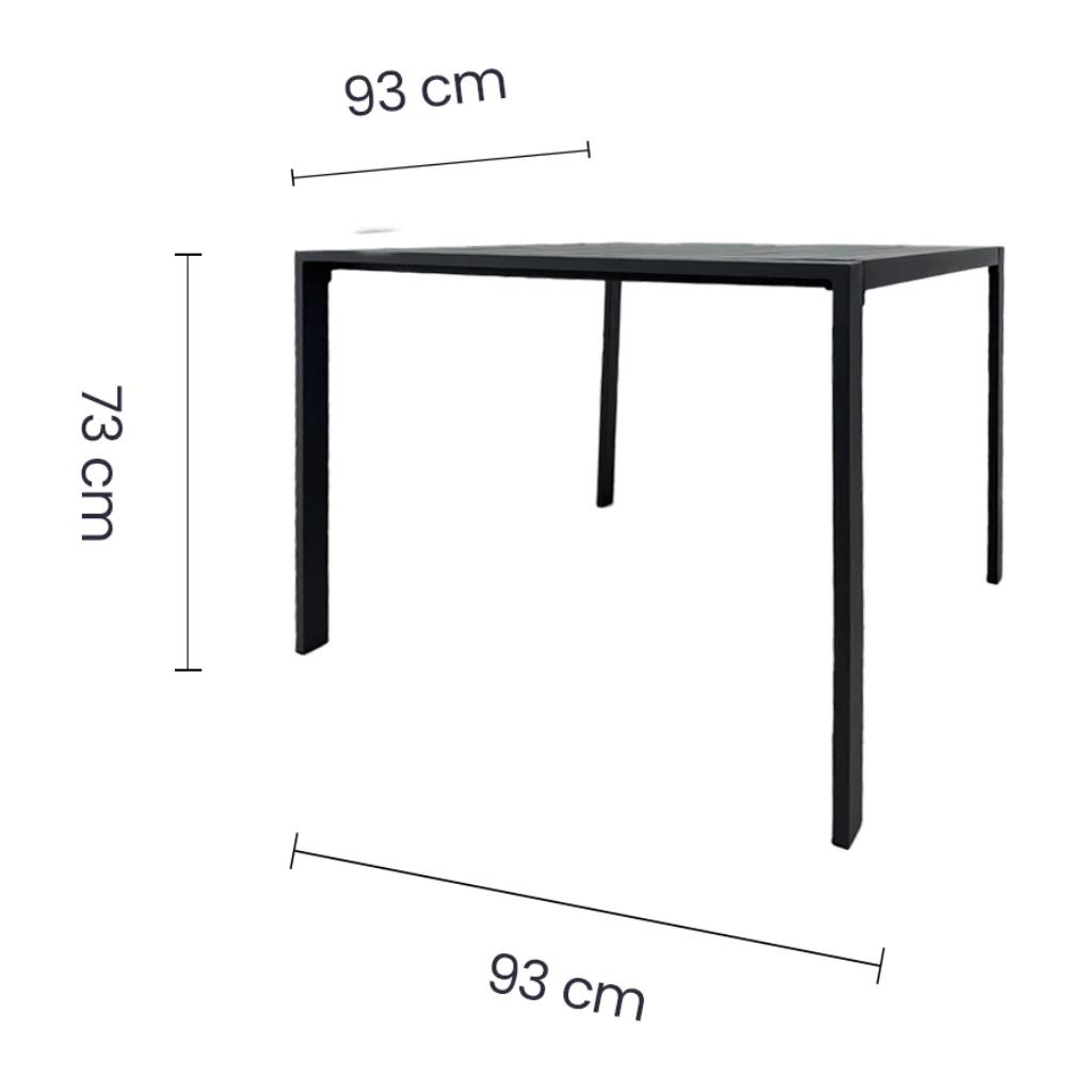 Juego de Comedor en Aluminio Tokoa 4 Sillas EX-7185 Gris - imagen 5
