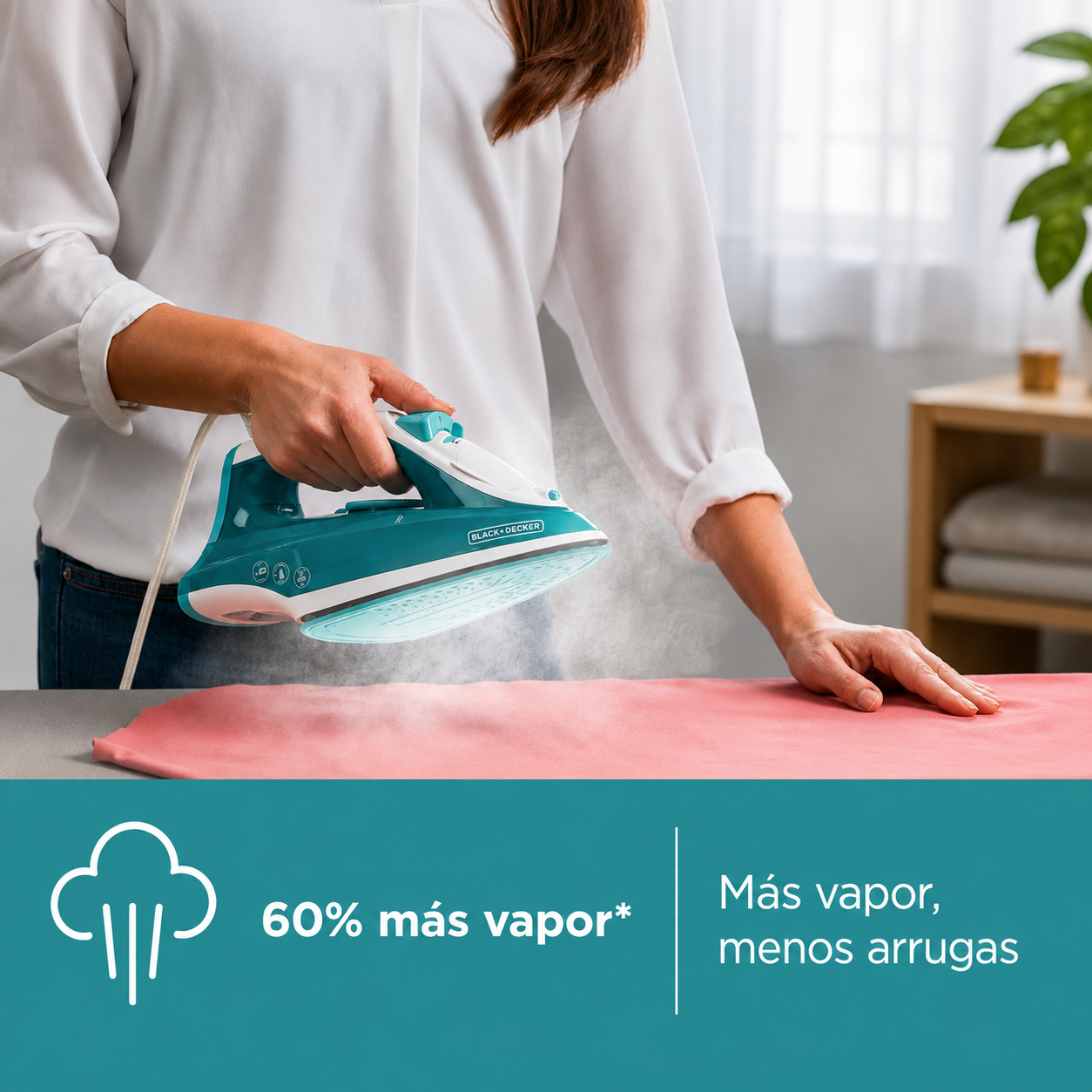 Plancha de Vapor Black+Decker® TrueGlide 1200W IRBD352 Verde - imagen 8