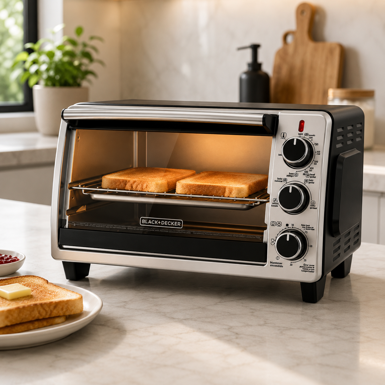 Horno Tostador Black+Decker 14L Convección 1350W TO1950SBD