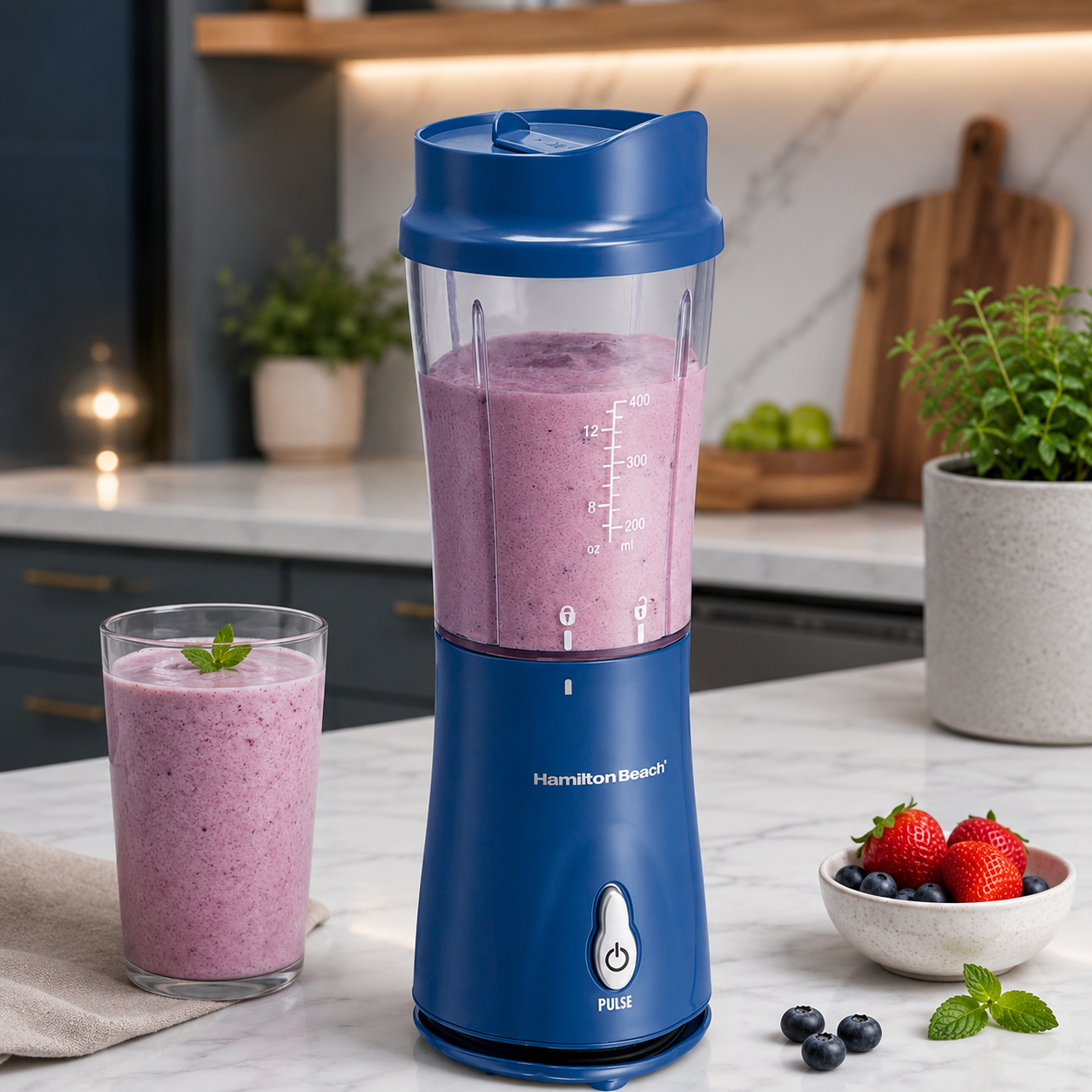 Licuadora Personal Hamilton Beach 175W 414ml 51132G Azul