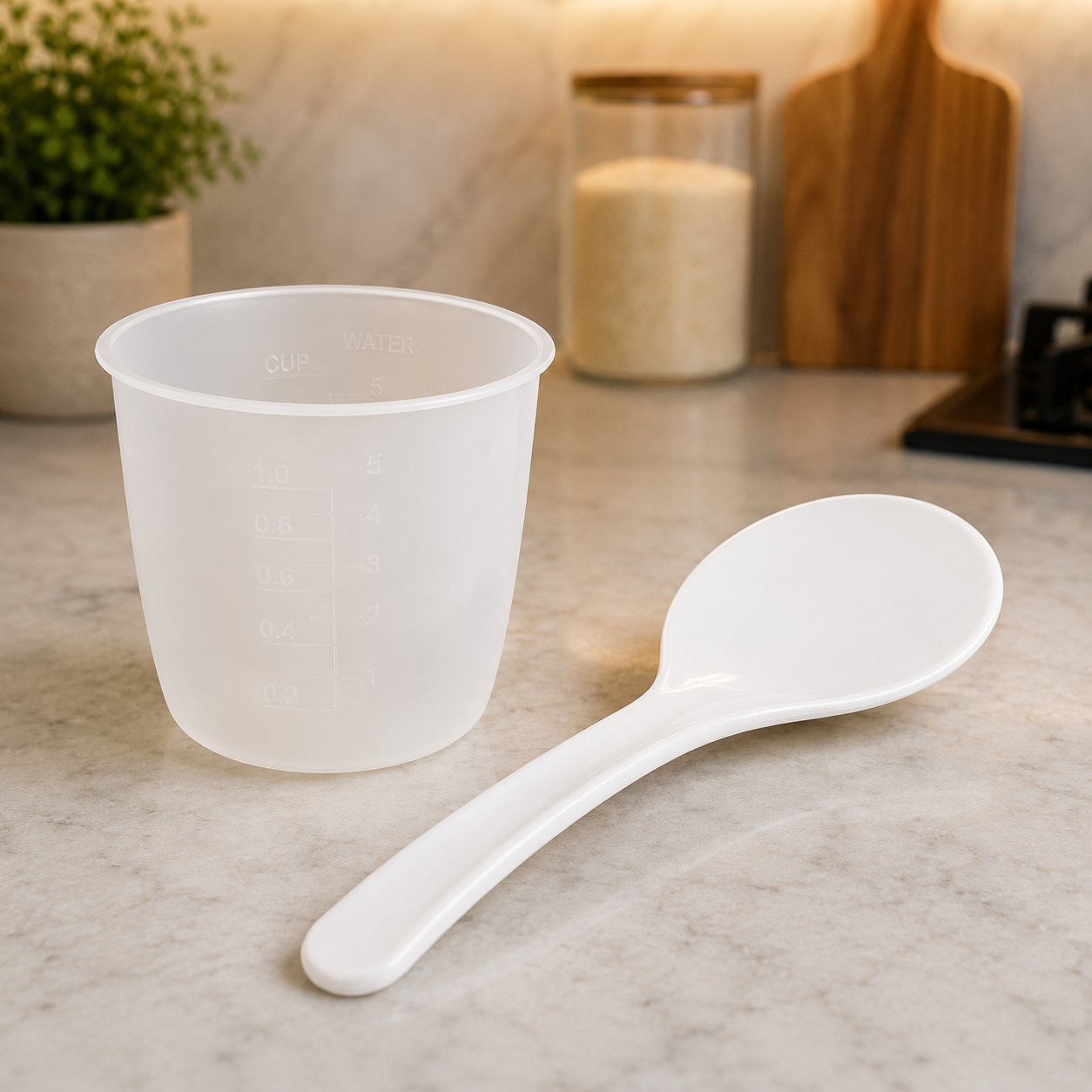 Olla Arrocera Premium de 6 Tazas Antiadherente PRC1238 Blanca - imagen 4