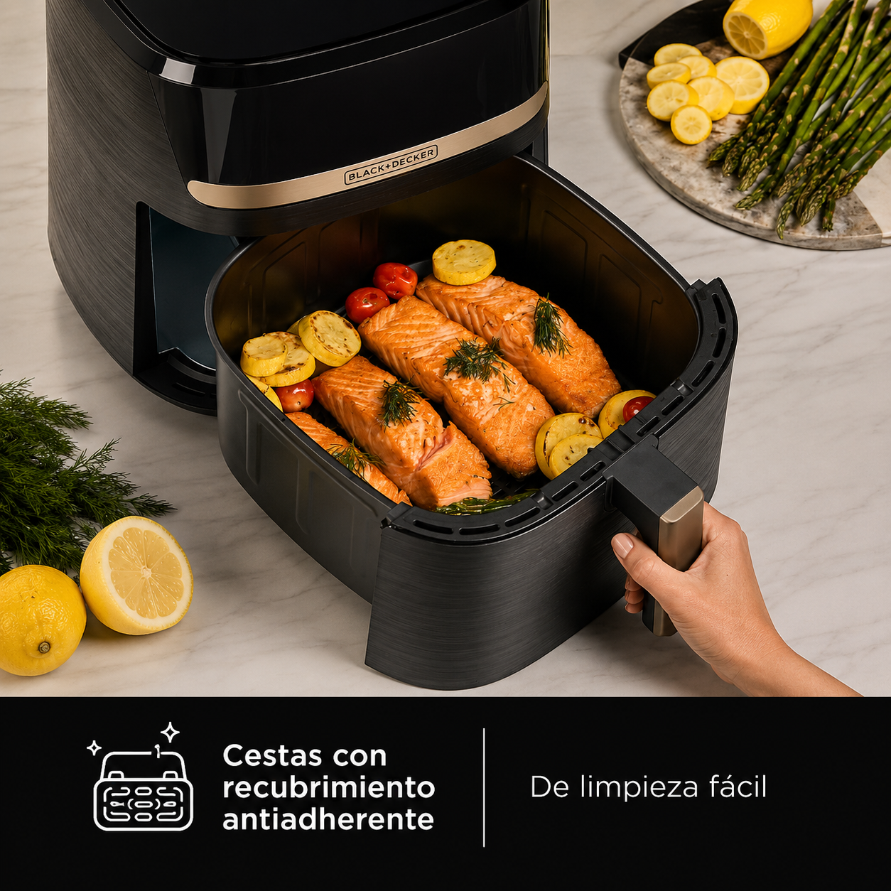 Freidora de Aire Digital Black+Decker 7.5 Litros AFBD82-1BDLA - imagen 11