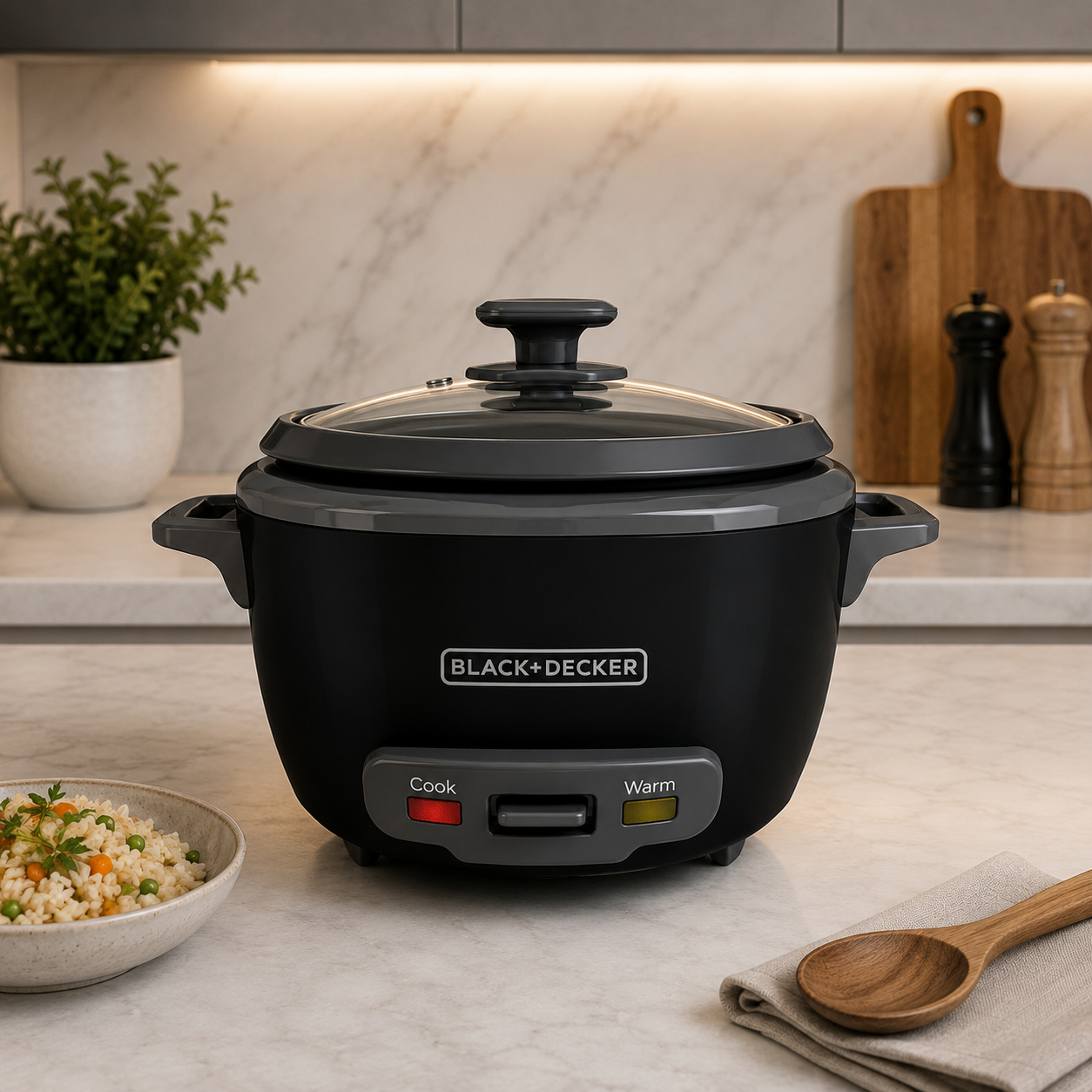 Olla Arrocera Black+Decker 7 Tazas 500W RC514B Negra - imagen 1