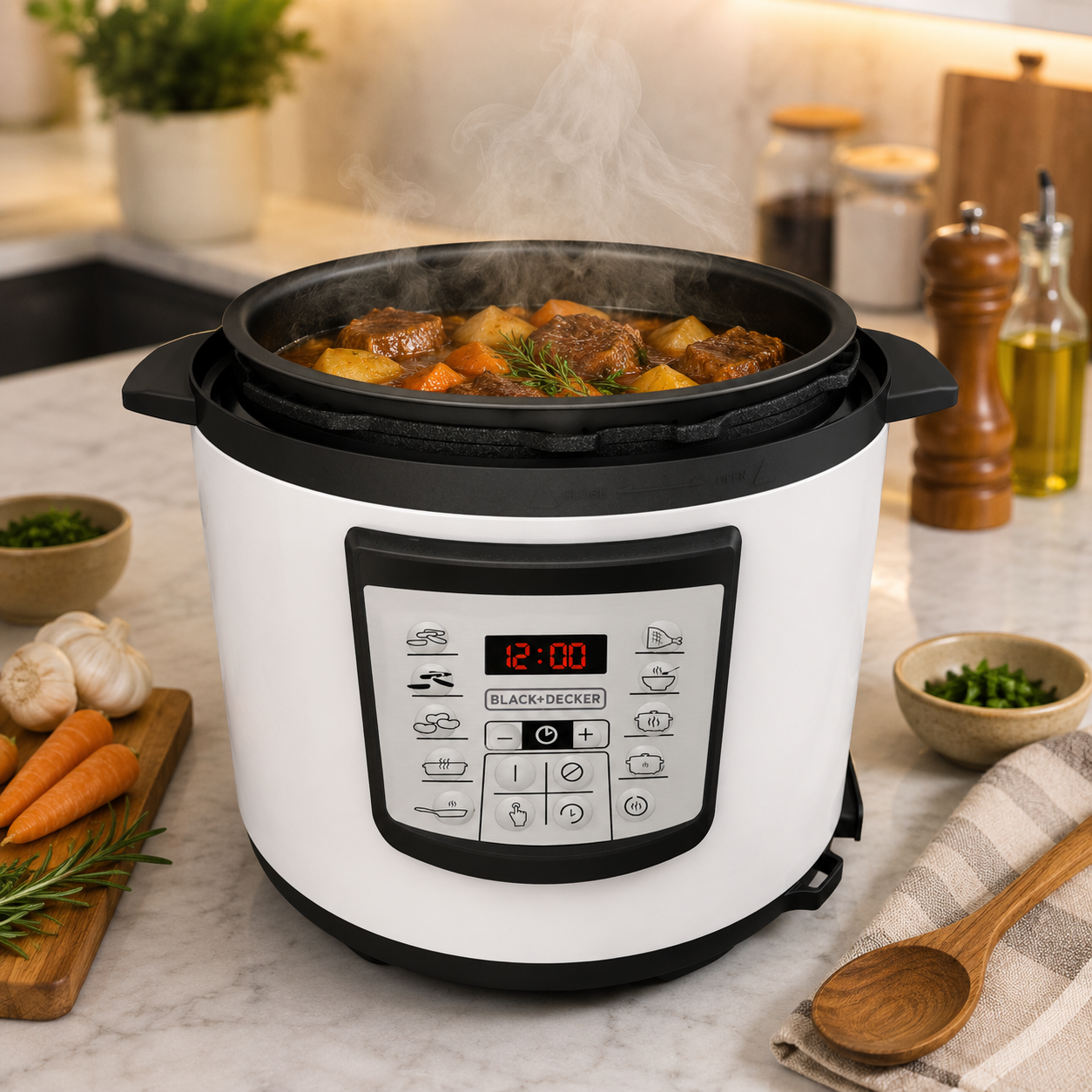 Olla de Presión Eléctrica Black+Decker Multifunción 6 Litros PR100SD - imagen 3