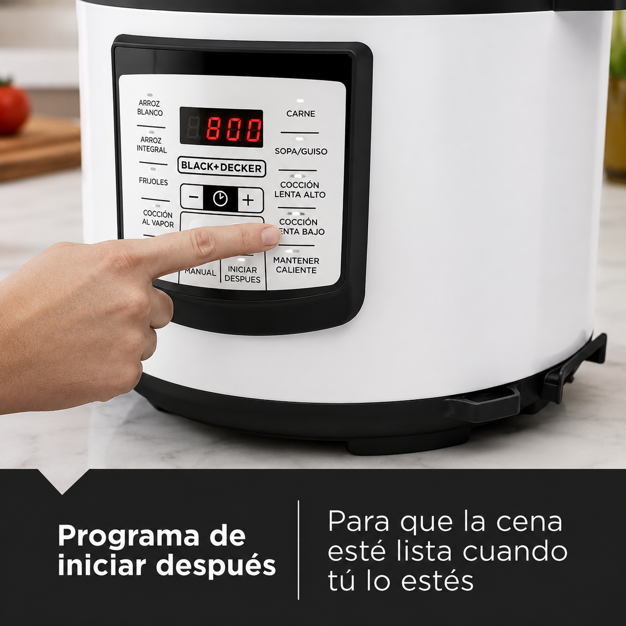 Olla de Presión Eléctrica Black+Decker Multifunción 6 Litros PR100SD - imagen 4