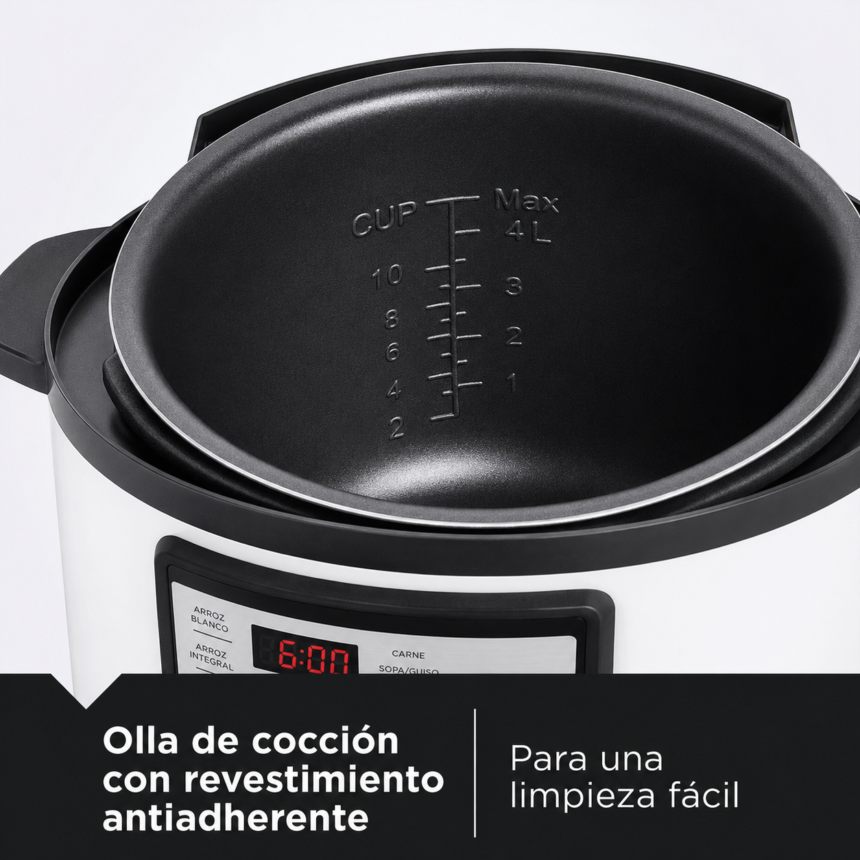 Olla de Presión Eléctrica Black+Decker Multifunción 6 Litros PR100SD - imagen 7
