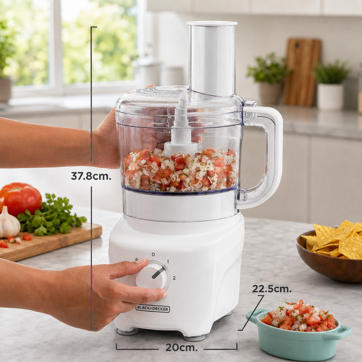 Procesador de Alimentos Black+Decker 8 Tazas FP1337 Blanco - imagen 8