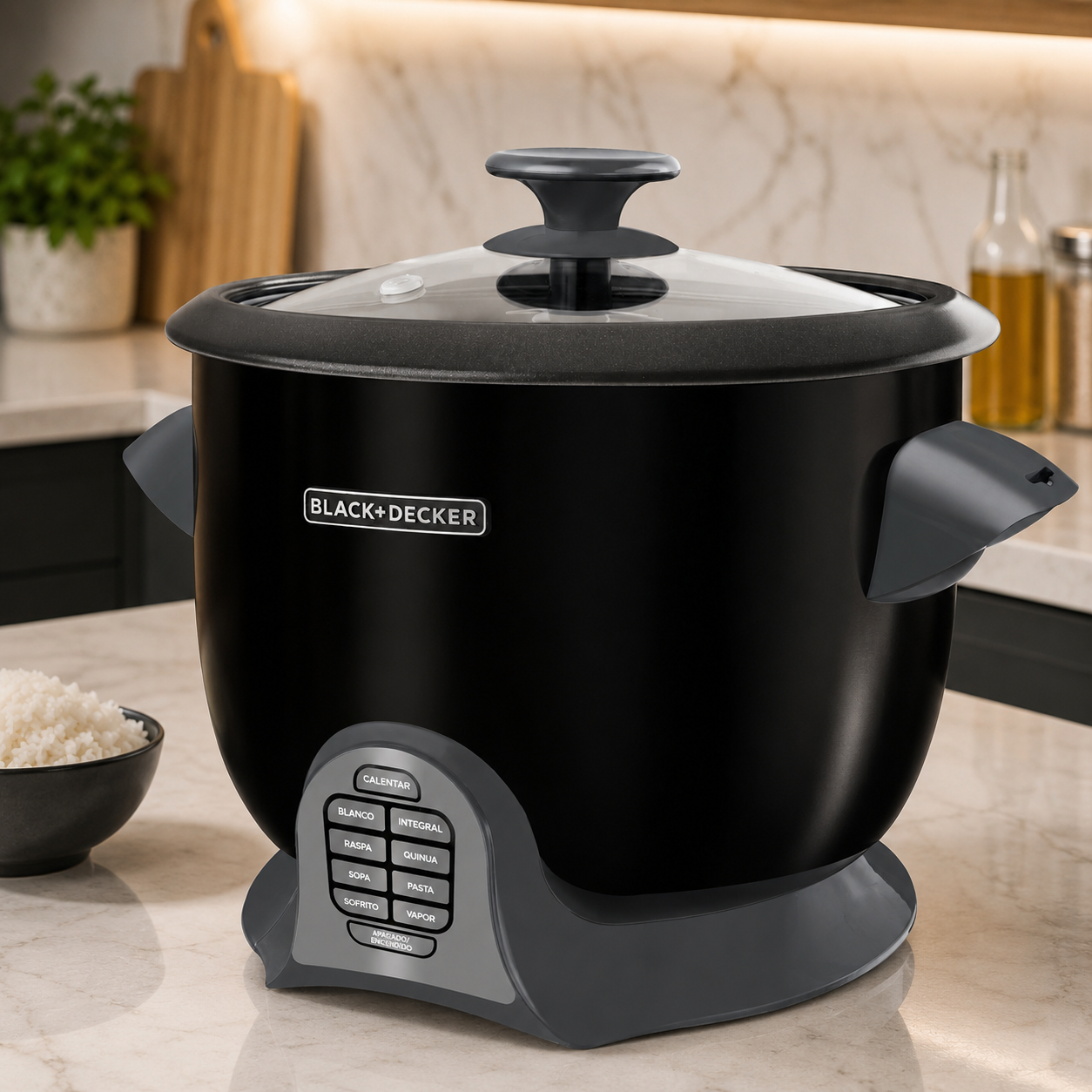 Olla Arrocera Multifuncional Black+Decker 28 Tazas RCD628B Negra - imagen 1