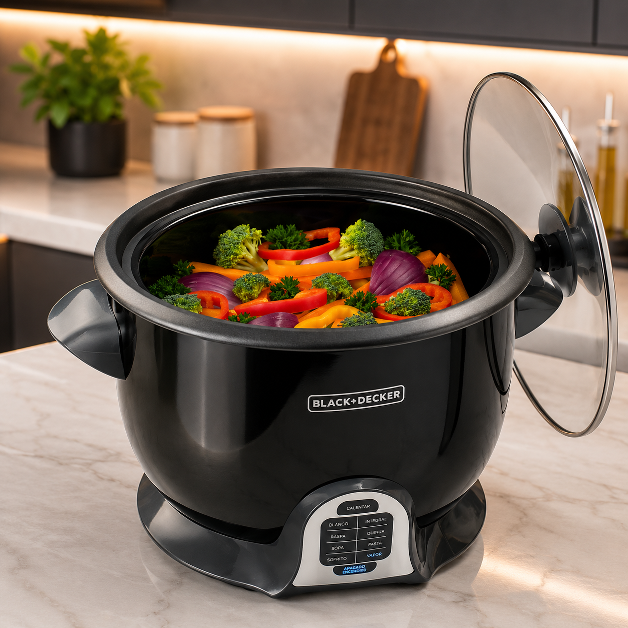 Olla Arrocera Multifuncional Black+Decker 28 Tazas RCD628B Negra - imagen 4