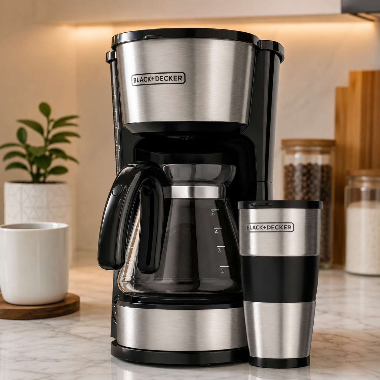 Coffee Maker 4 en 1 Black+Decker 5 Tazas CM0755S-MX