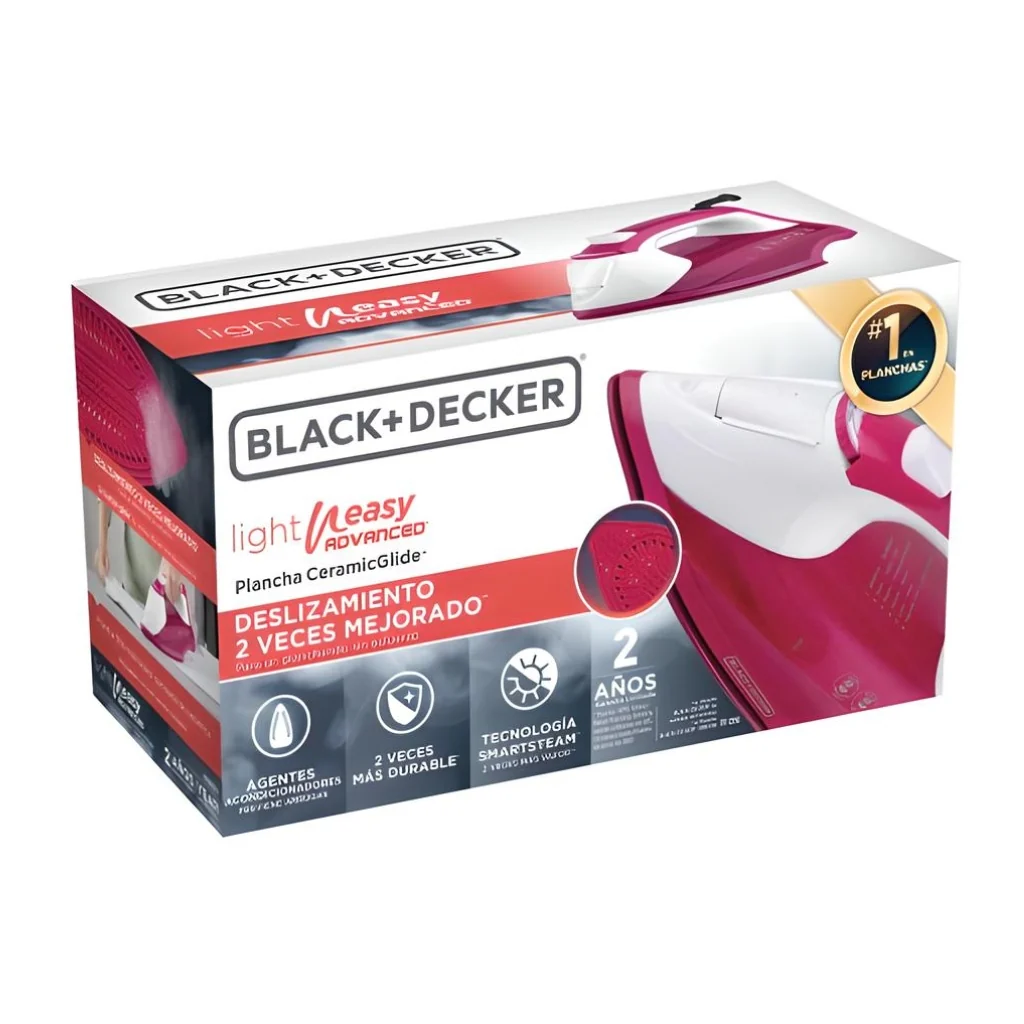 Plancha de Vapor Black+Decker Antideslizante IR1850 Morada - imagen 6