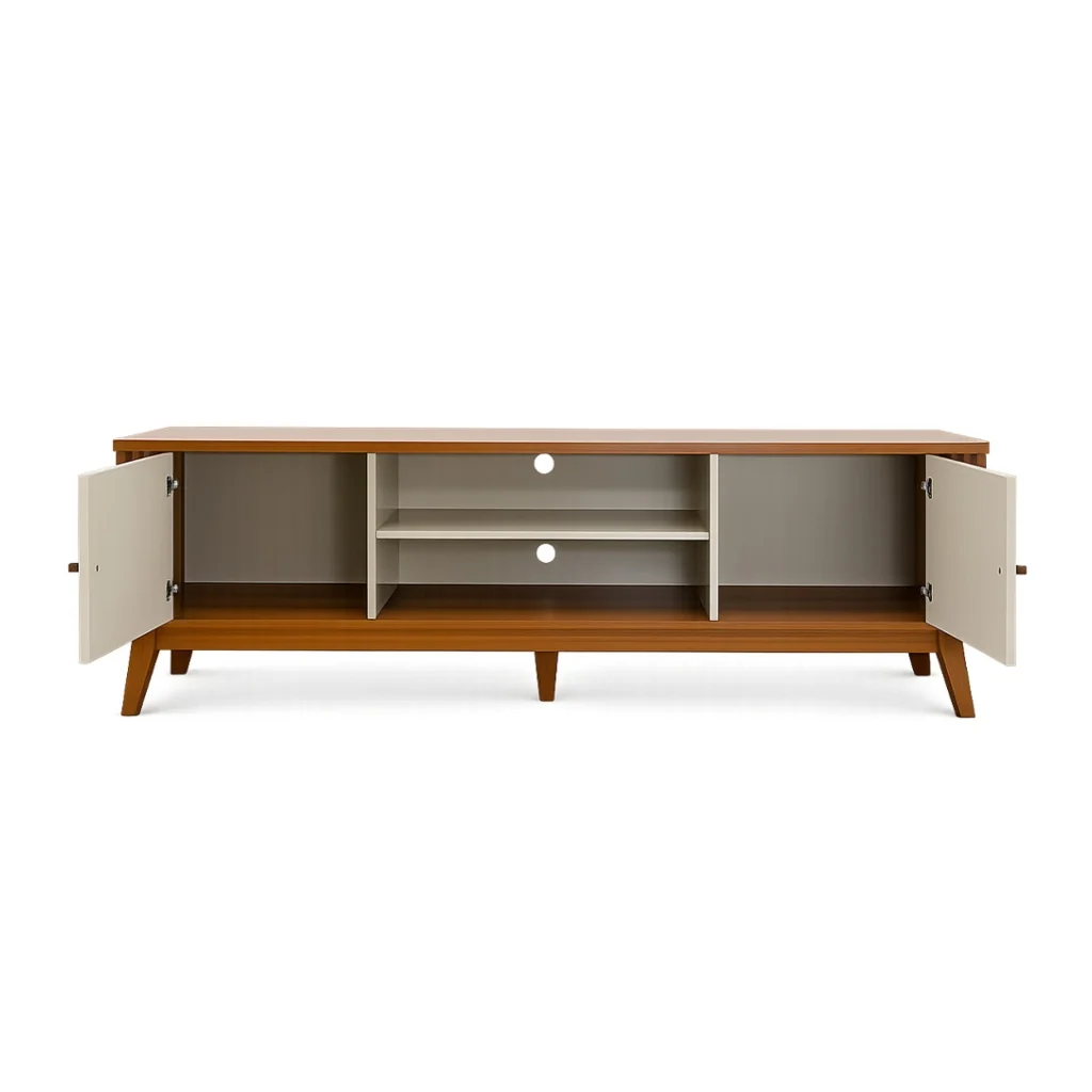 Mueble para TV 160 cm EDN Móveis 776176 Off White - imagen 2